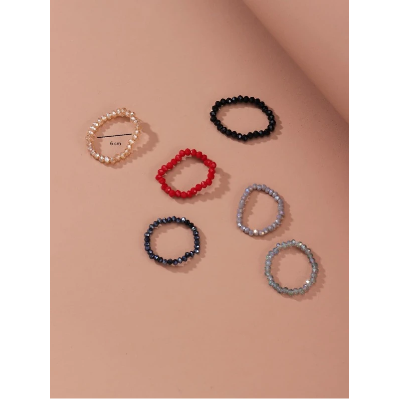 Lot De 5 Bagues Princesse Réglables Pour Filles - Résine Et Métal - Cadeau Anniversaire, Fête