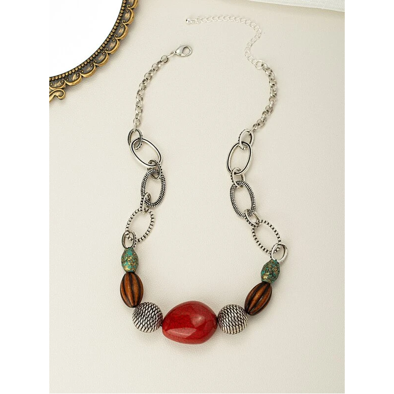 Collier ethnique 'RED PEARL'  - 3