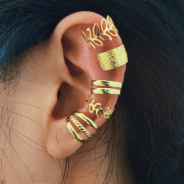 Ensemble clips d'oreilles non percées minimalistes-tendance-bijoux fantaisie pas cher Plérin