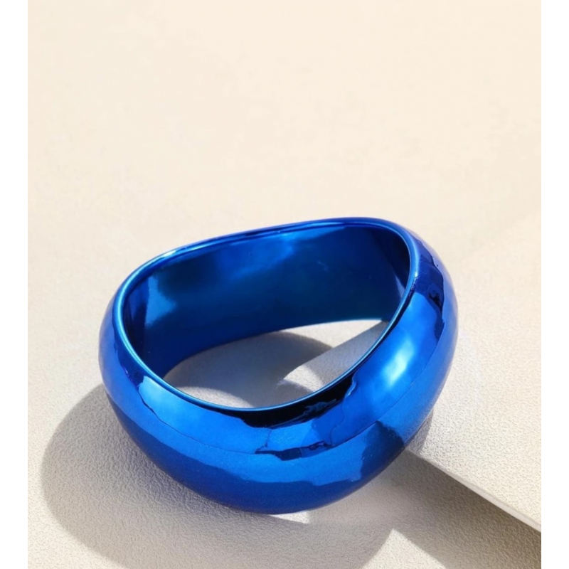 Bracelet jonc large bleu-bracelet femme vintage couleur café-bijoux fantaisie pas cher Plérin-bijoux pour femme de 60 ans
