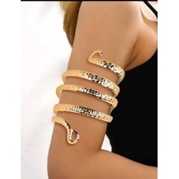 Bracelet doré ouverte fantaisie femme pour le haut du bras-bracelet manchette femme-bijoux fantaisie femme Plérin 22