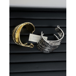 Bracelet Manchette Femme 'L'INSOLENTE – manchette dorée en alliage – bijoux fantaisie Plérin - 1