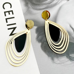 Boucles d'oreilles pendantes femme en acier inoxydable – bijoux fantaisie Plérin